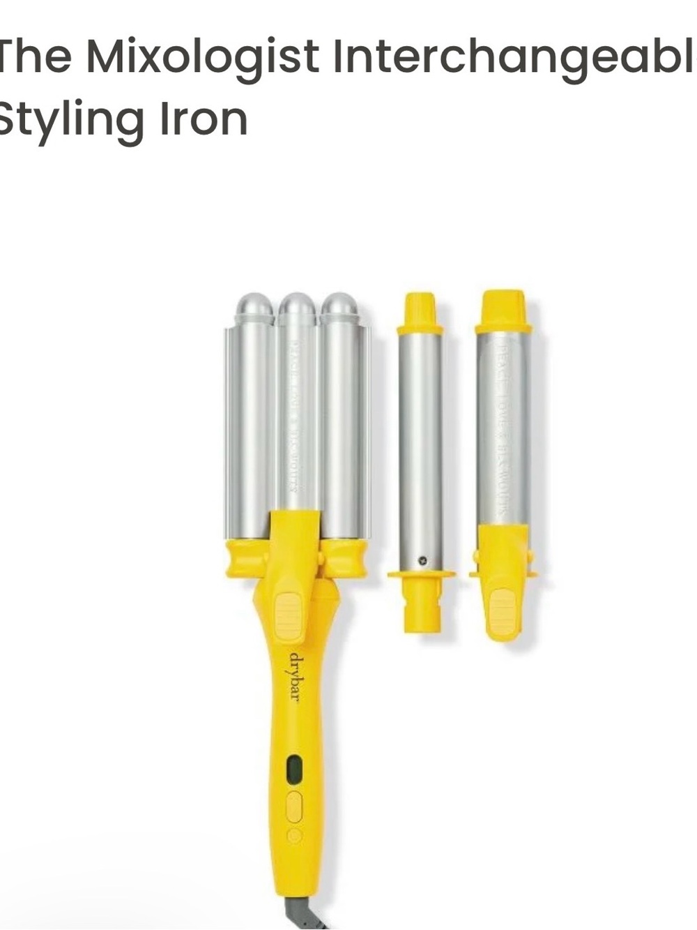 Drybar Yellow Interchangeable Triple Barrel Waver